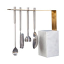 White Marble & Gold Hanging Bar Tools Set