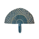 Toquilla Frilly Hand Fan- Teal