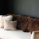 Double Brown Sheepskin Throw