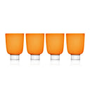 Romantic Stemless Wine Glasses Petite, Set of Four (amber)
