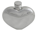 Spirit Flask Heart Shape  Pewter 3oz ,With Pouch ,Boxed. SKU #: C1077.
