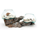 Driftwood Whitewashed Double Blown Glass (15cm)