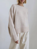 Candyfloss Oversized Pullover Sweater: White / One-size