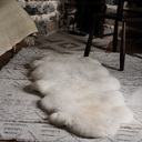 Double White Sheepskin Throw