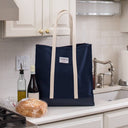 Market Tote: Navy Canvas / Navy Steeletex