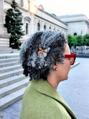 Hand-painted Mini Monarch Butterfly Claw Hair Clip | Eco-Friendly: Orange