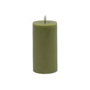 LARGE GREEN FLAMELESS PILLAR CANDLE - GREEN