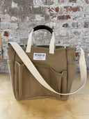 Steele Utility Tote: Waxed Brown Canvas