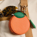 Citrus Orange Handbag Accent with Sleek Keychain Clasp: OR / ONE
