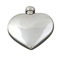 Spirit Flask Heart Shape  Pewter 3oz ,With Pouch ,Boxed. SKU #: C1077.