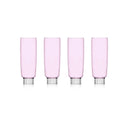 Romantic Champagne Flutes, Set of Four (pink)
