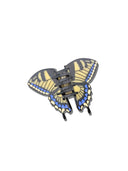 Hand-painted Swallowtail Butterfly Claw Hair Clip: White