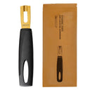Gold Channel Knife with Black Handle
