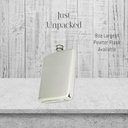 Victorian Style Plain Pewter Flask 8oz Boxed. SKU #: C1063.