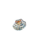 Hand-painted Seashell Claw Hair Clip | Eco-Friendly: Blue Mosaic