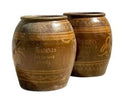 Vintage Glazed Urns - Pair