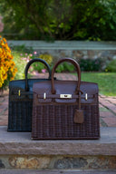 Margo Wicker Handbag- Solid Colors- WS: Black