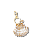 Hand-painted Seashell Bag Charm + Keychain | Eco-Friendly: Golden Sand