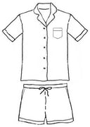 Pink Seersucker-Pink Short Sleeve Shorty Pajamas