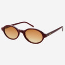 Zoe Acetate Round Womens Sunglasses  : Burgundy