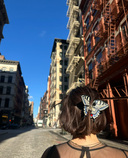Hand-painted Swallowtail Butterfly Claw Hair Clip: White