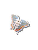 Hand-painted Swallowtail Butterfly Claw Hair Clip: White