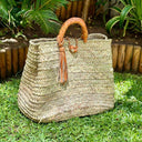 Handwoven Straw French Basket Handbag