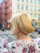 Hand-painted Seashell Claw Hair Clip | Eco-Friendly: Blue Mosaic