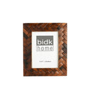 5X7" BROWN CRISS-CROSS FRAME - ST - BROWN