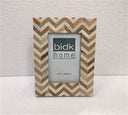 4X6” ZIG ZAG FRAME WHITE & BROWN -ST - WHITE & BROWN