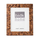 8X10” CRISS CROSS WOOD PICTURE FRAME - BROWN - BROWN