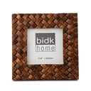 4X4” CRISS CROSS WOOD PICTURE FRAME - BROWN - BROWN