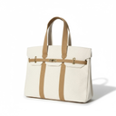 The Luxe Signature Tote- Short Handle: Navy