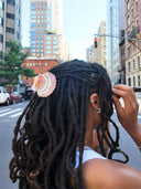 Hand-painted Seashell Claw Hair Clip | Eco-Friendly: Blue Mosaic