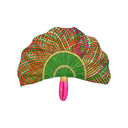 Toquilla Frilly hand fan Rainbow