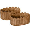 Belle Scalloped Small Basket Mocca