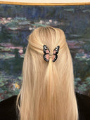 Hand-painted Mini Monarch Butterfly Claw Hair Clip | Eco-Friendly: Orange