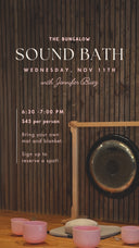 Sound Bowl Healing with Jennifer Baez November 11th 6:30-7:30 pm