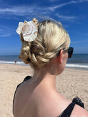 Hand-painted Seashell Claw Hair Clip | Eco-Friendly: Blue Mosaic