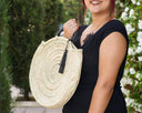Straw Bags For Women with leather, Straw Handbags: Brown