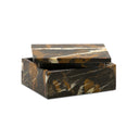 Black & Gold Marble Honed Finish Rectangular box