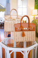 Margo Camel -  Wicker Handbag - WS: Brown