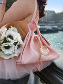 Hand-painted Seashell Bag Charm + Keychain | Eco-Friendly: Purple