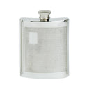 Engine Turned English Pewter 6oz Flask. SKU #: EB32500.