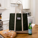 Market Tote: Navy Canvas / Navy Steeletex
