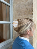 Hand-painted Seashell Claw Hair Clip | Eco-Friendly: Blue Mosaic