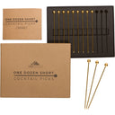 Cocktail Picks For Garnishes, Gold (12 Piece, Short)