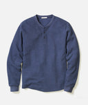 Marine Layer Waffle Henley Blue