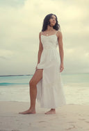 CITADELLE EMBROIDERED LINEN MAXI DRESS