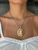House of Lavande Danecraft 1950s Cameo Locket Necklace